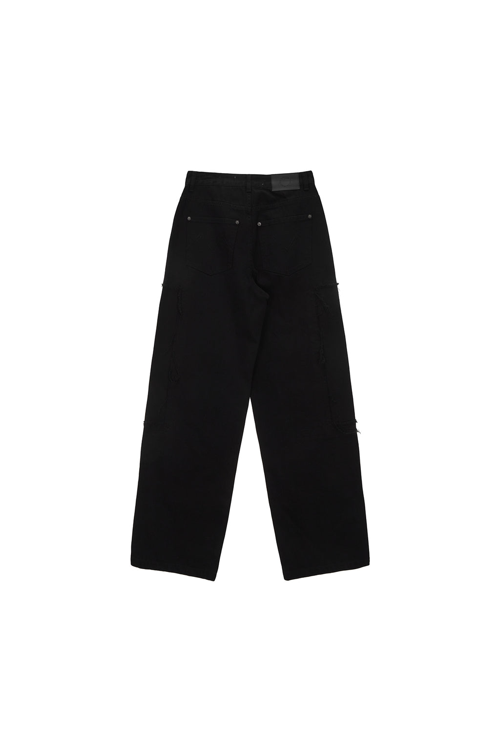Matin Kim - Double Knee Cotton Denim Pants (Black) product image 2 | TRAB K-Fashion Australia