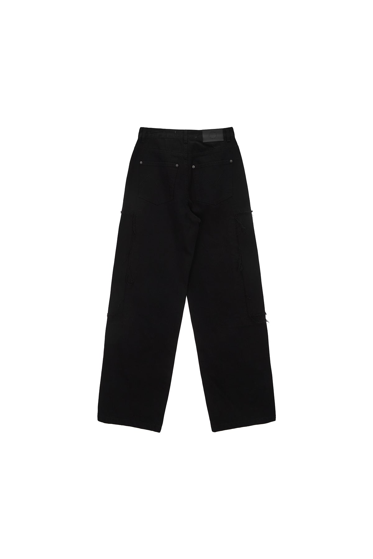 Matin Kim - Double Knee Cotton Denim Pants (Black) product image 2 | TRAB K-Fashion Australia