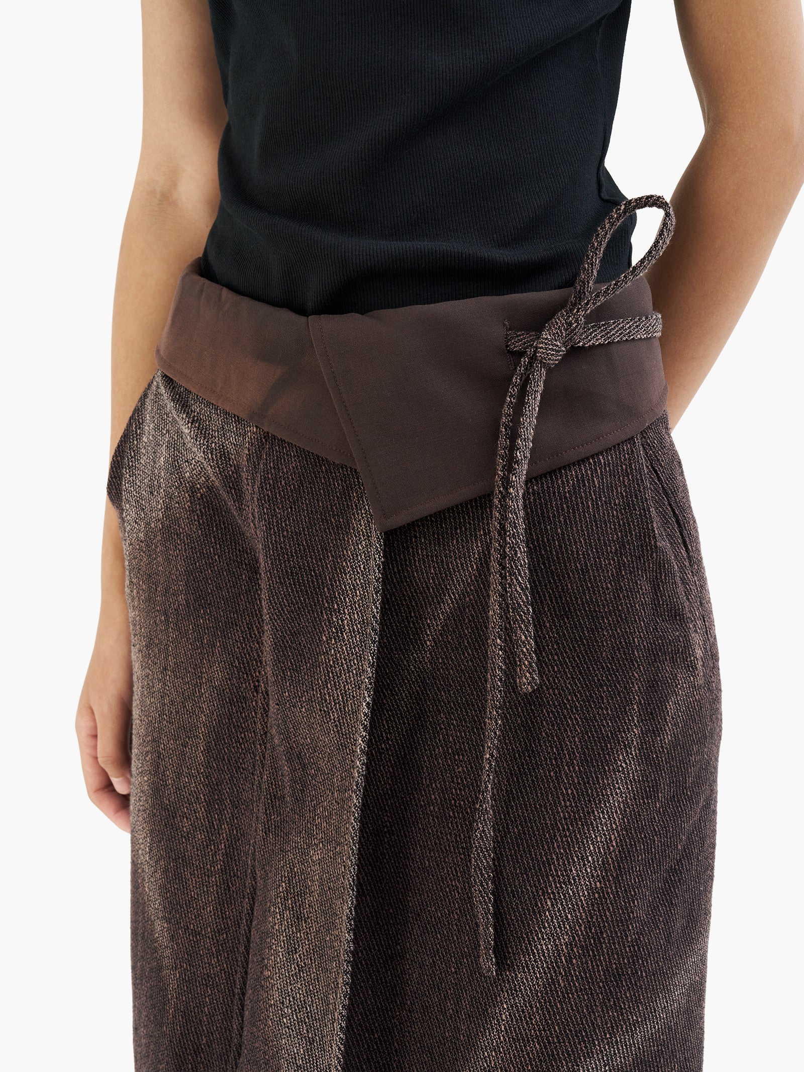 Jiyong Kim - Sun-Bleached Folded Skirt (Brown) product image 3 | TRAB K-Fashion Australia