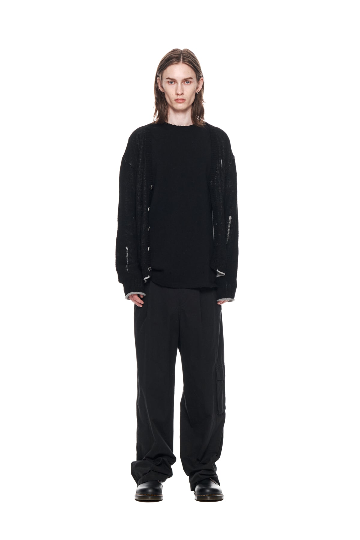 Matin Kim - Asymmetric Chino Trouser (Black) product image 10 | TRAB K-Fashion Australia