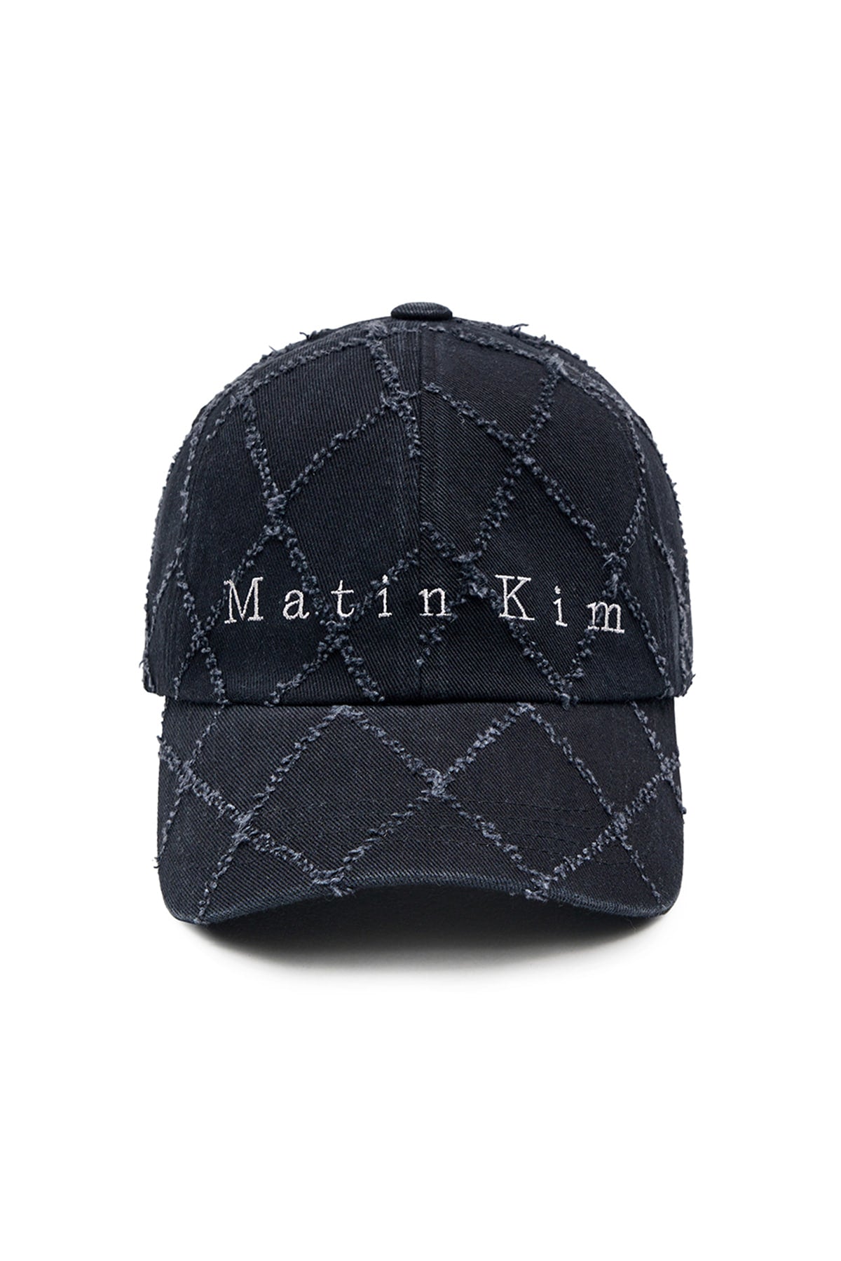 Matin Kim - Matin Typo Quilted Ball Cap (Charcoal) product image 1 | TRAB K-Fashion Australia