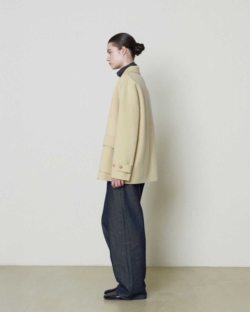 Brownyard - Handmade Half Coat (Light Beige) product image 2 | TRAB K-Fashion Australia