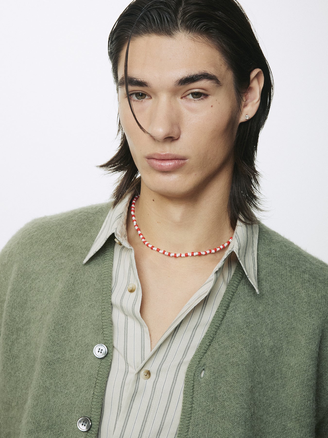 Tonywack - Brushed Alpaca-Blend Cardigan (Sage Green) product image 8 | TRAB K-Fashion Australia