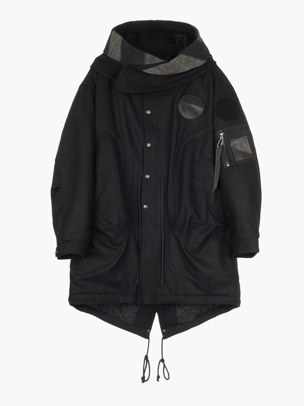 Jiyong Kim - Sun-Bleached Detachable Hood Fishtail Coat (Black) product image 13 | TRAB K-Fashion Australia