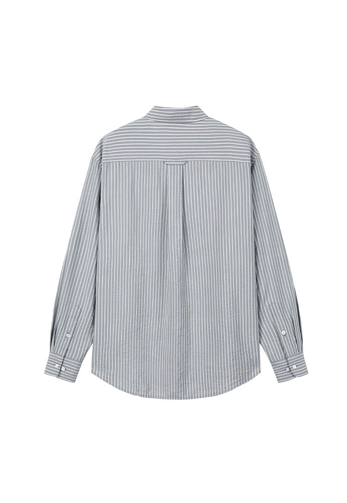 Art if acts - Wrinkle Rayon Shirt (Grey/Liberty Blue) product image 6 | TRAB K-Fashion Australia