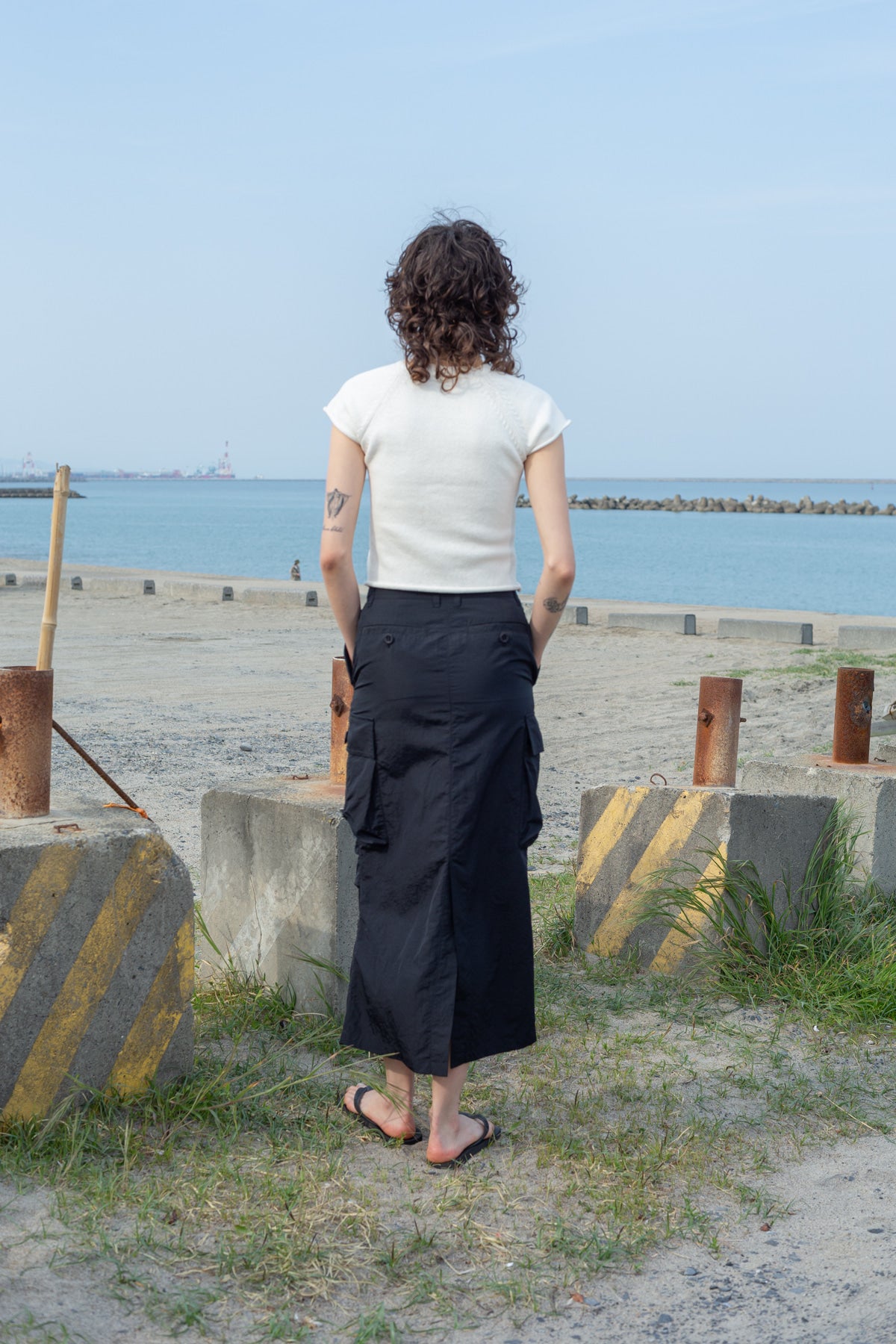 Matin Kim - String Nylon Cargo Skirt (Black) product image 10 | TRAB K-Fashion Australia