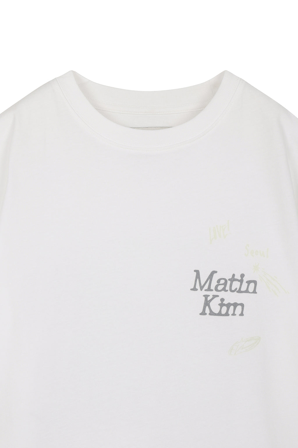 Matin Kim - Animal Graffiti Graphic Oversize Top (White) product image 3 | TRAB K-Fashion Australia
