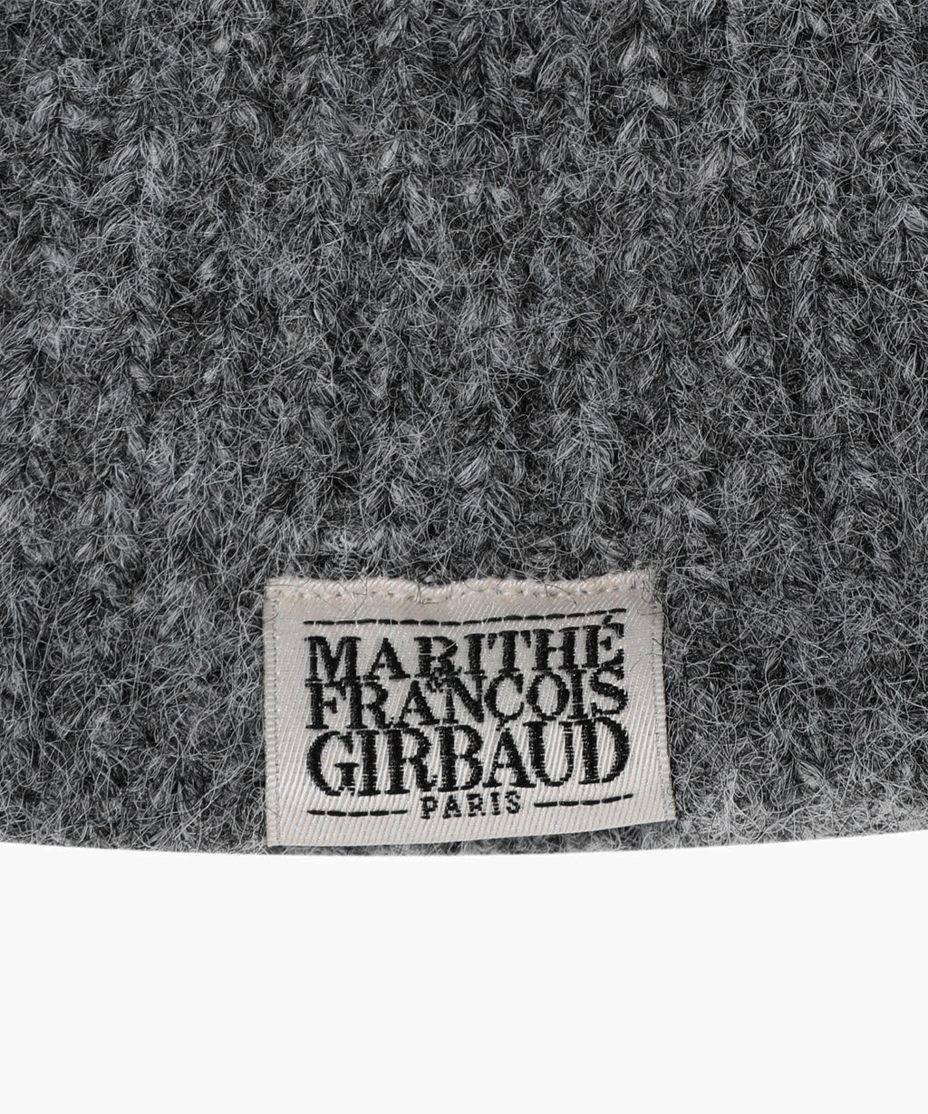 Marithe & Francois Girbaud - Classic Logo Hairy Beanie (Charcoal) product image 3 | TRAB K-Fashion Australia