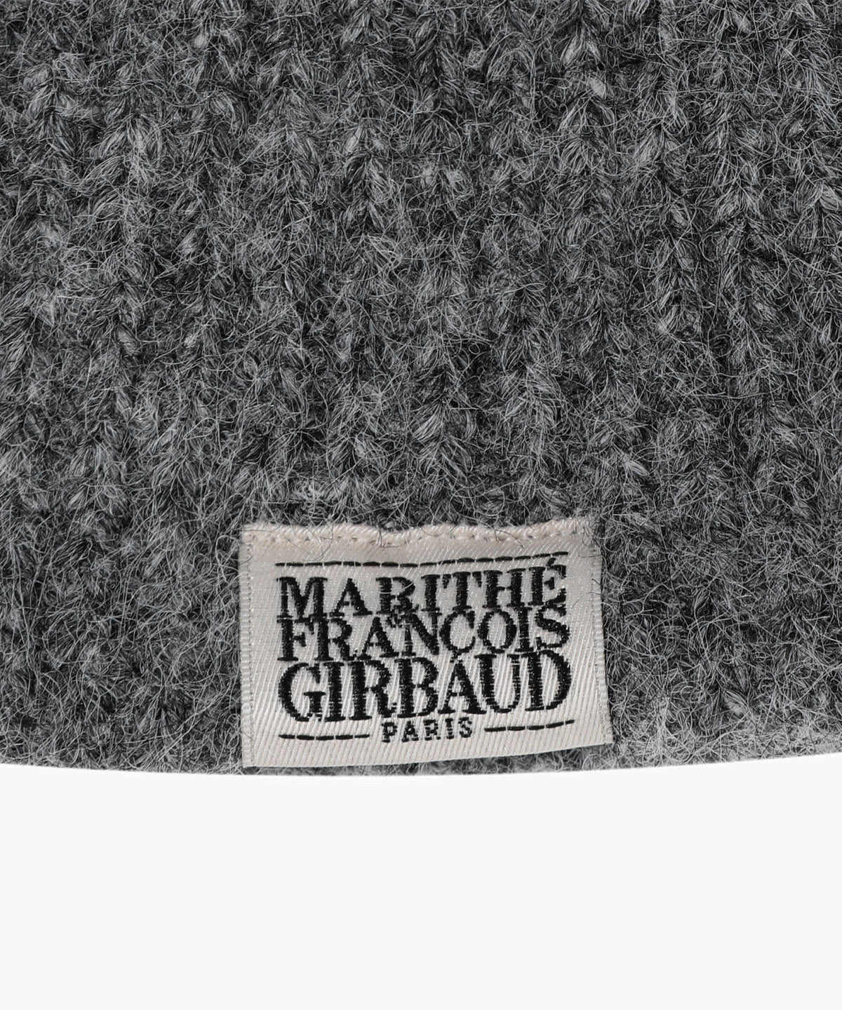 Marithe & Francois Girbaud - Classic Logo Hairy Beanie (Charcoal) product image 3 | TRAB K-Fashion Australia