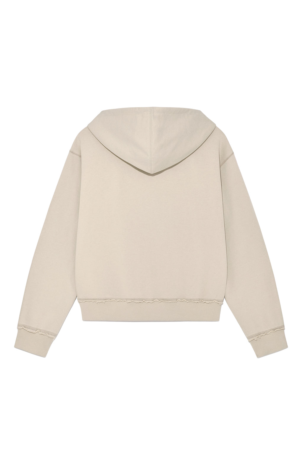 Matin Kim - Applique Cutted Logo Hoody Zip Up (Beige) product image 2 | TRAB K-Fashion Australia