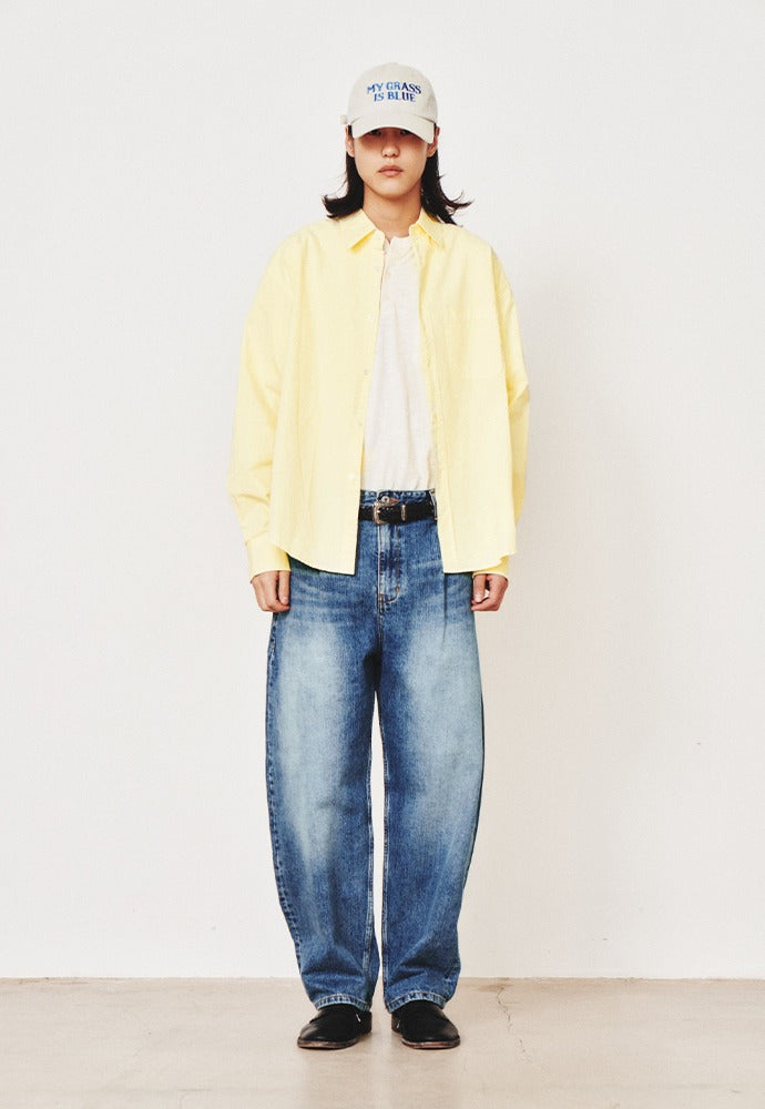 Art if acts - Saint Garment-dyed Shirt (Liberty Yellow) product image 1 | TRAB K-Fashion Australia