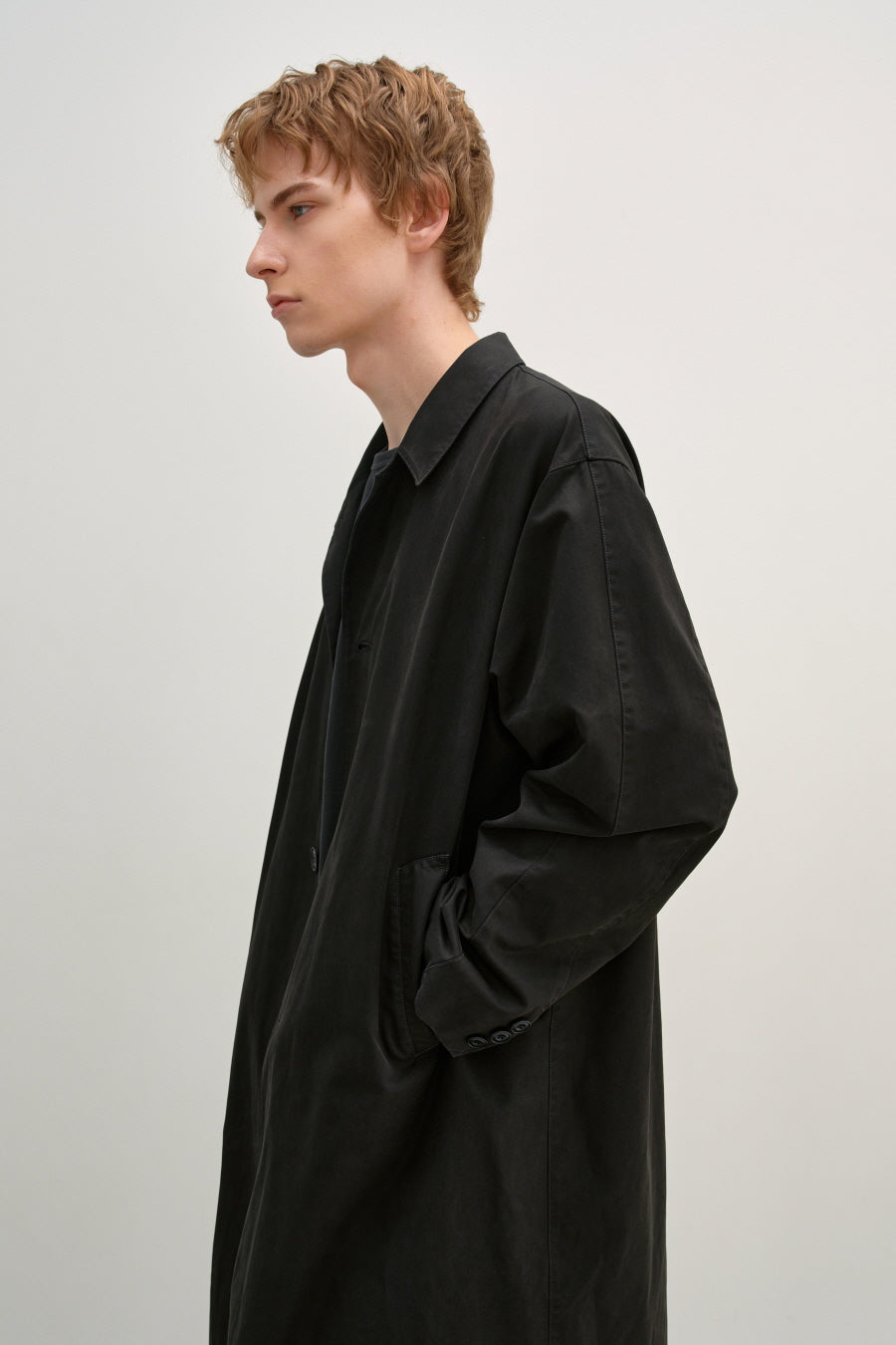 Insilence - Single Trench Coat (Black) product image 4 | TRAB K-Fashion Australia