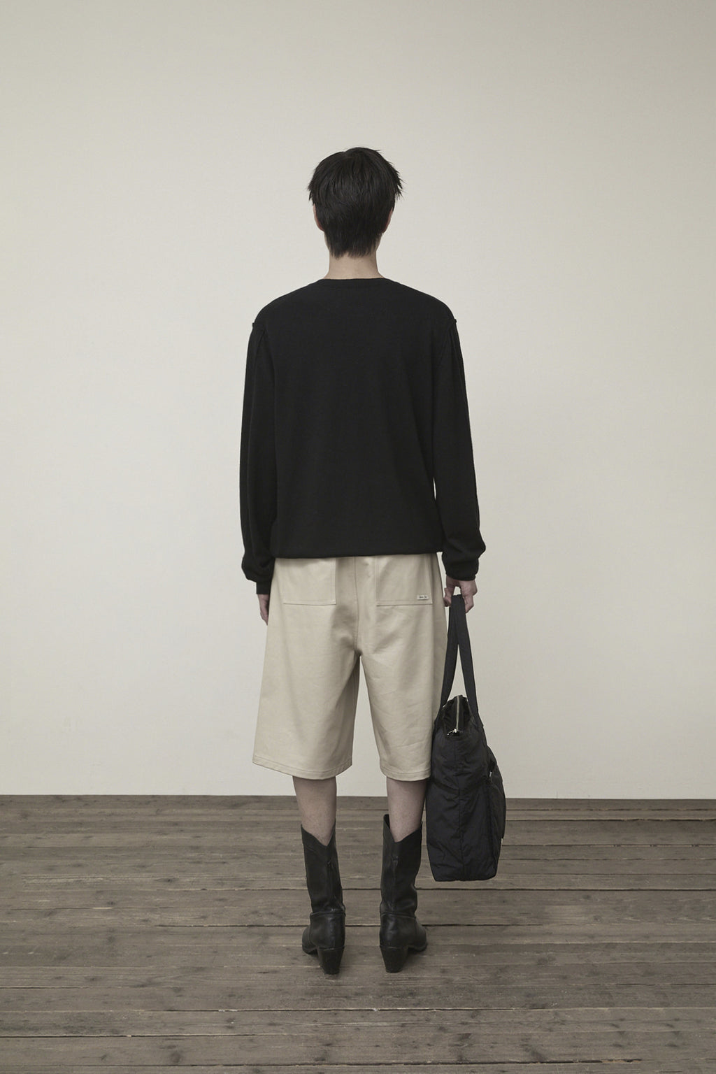 Matin Kim - Cashmere Blended Round Knit Pullover (Black) product image 7 | TRAB K-Fashion Australia
