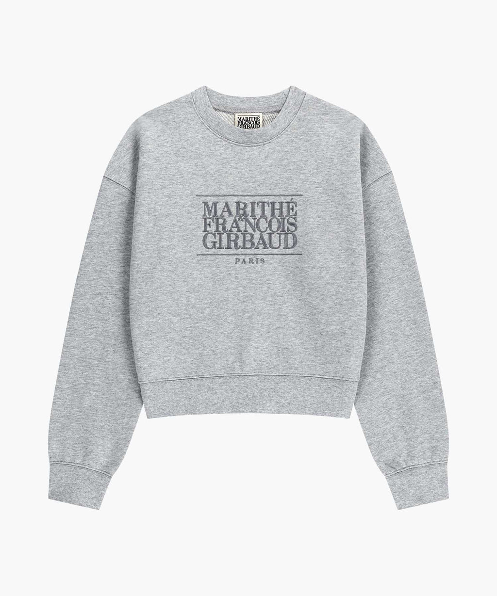 Marithe & Francois Girbaud - Classic Logo Crop Sweatshirt (Heather Gray) product image 6 | TRAB K-Fashion Australia