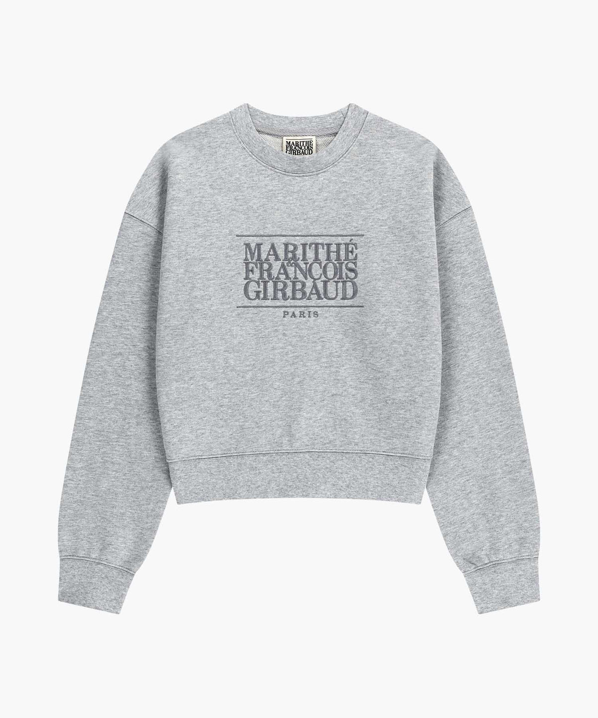 Marithe & Francois Girbaud - Classic Logo Crop Sweatshirt (Heather Gray) product image 6 | TRAB K-Fashion Australia