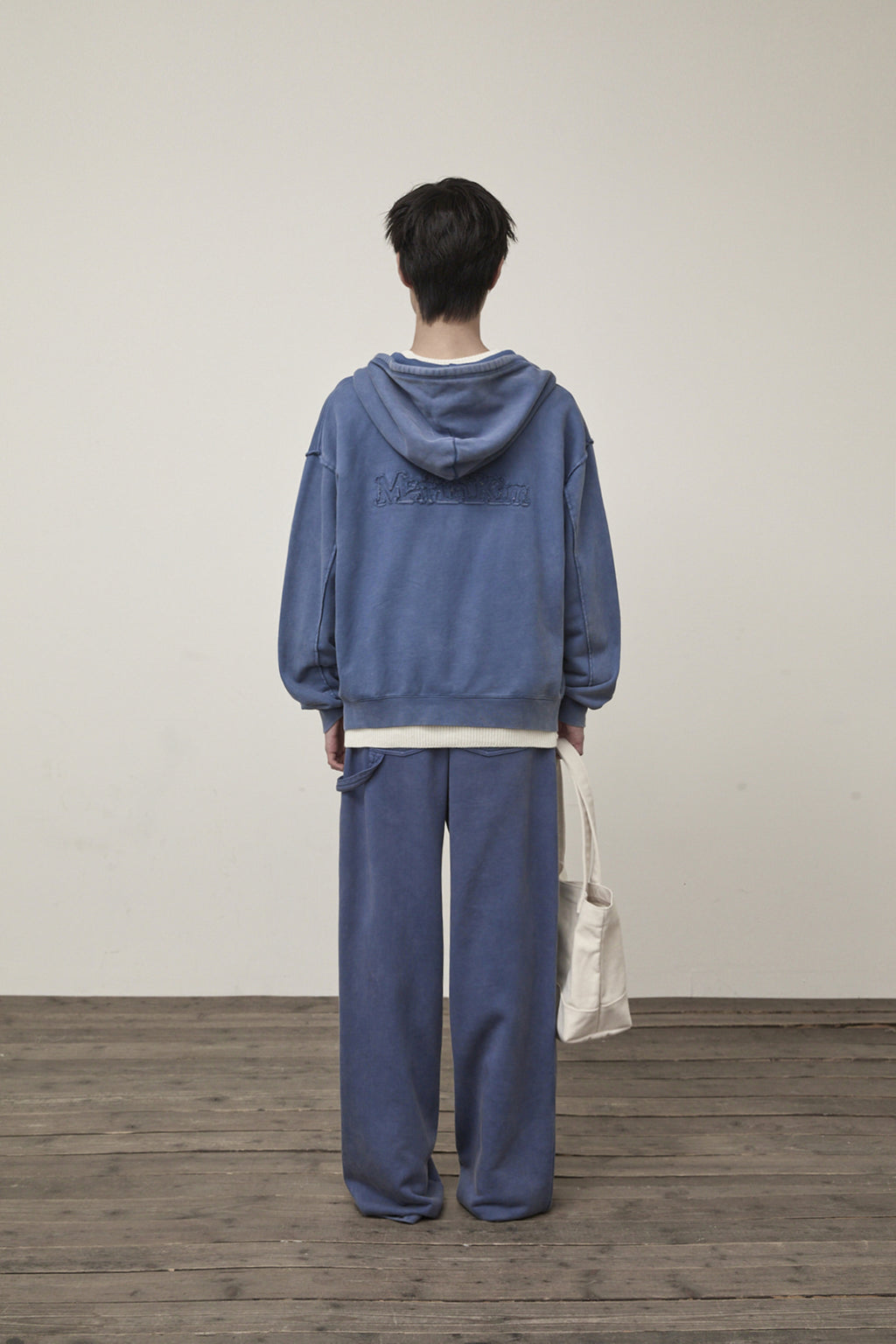 Matin Kim - Cut Out Washed Sweatpants (Blue) product image 7 | TRAB K-Fashion Australia