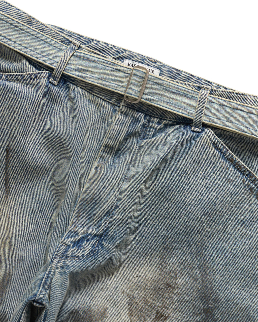 Eastlogue - Curve Knee Belted Pants (Dust Indigo) product image 9 | TRAB K-Fashion Australia