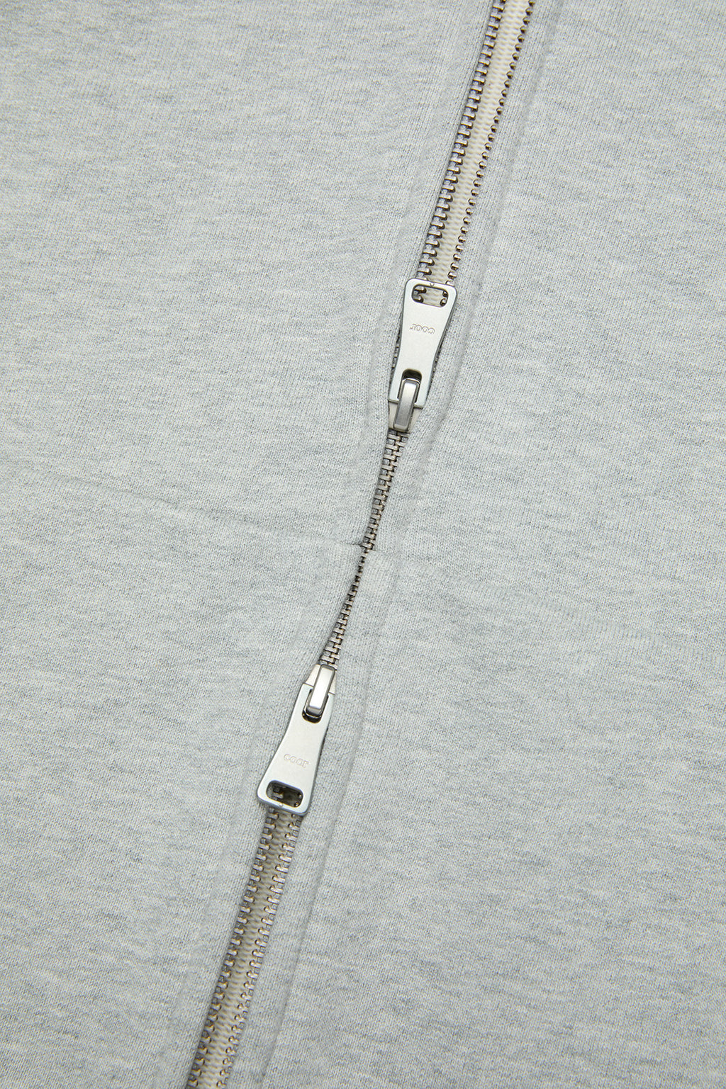 Coor - Minimal Cotton Hooded Zip Jumper (Melange Gray) product image 6 | TRAB K-Fashion Australia