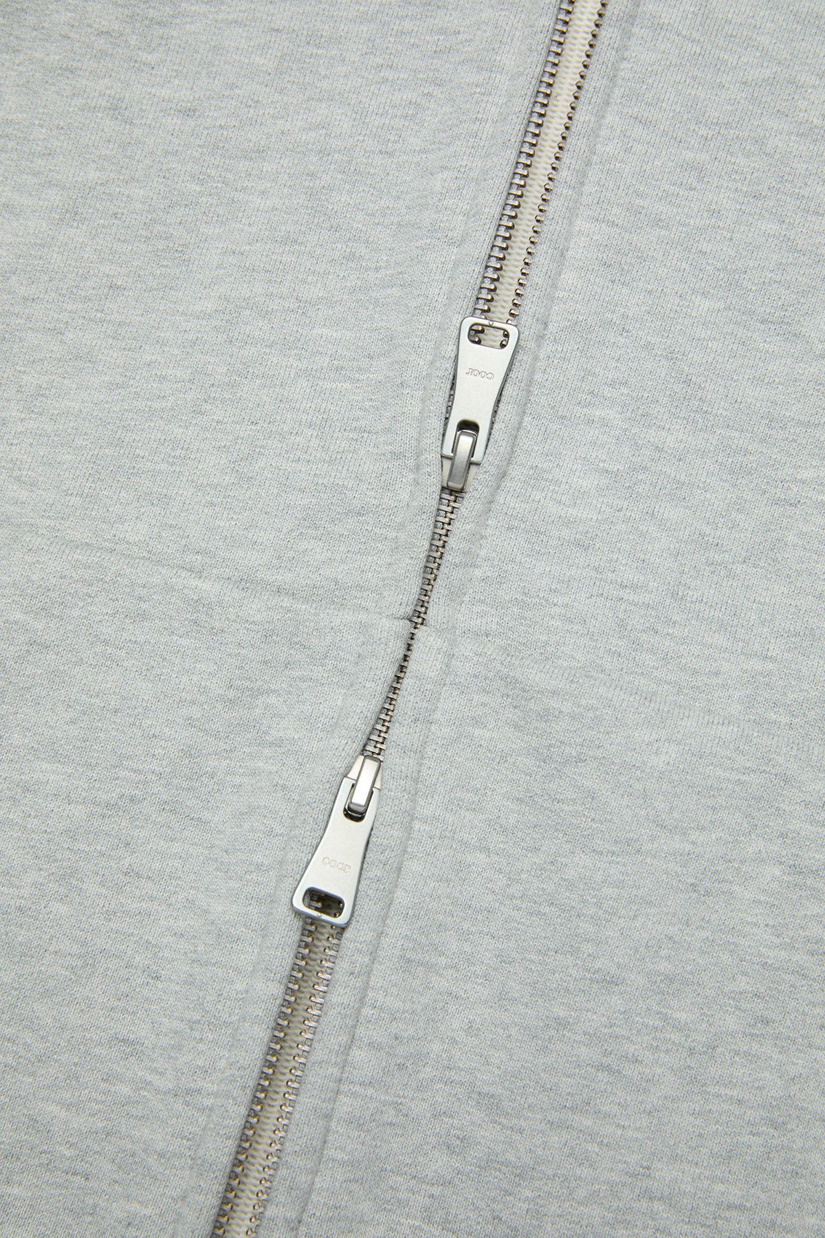 Coor - Minimal Cotton Hooded Zip Jumper (Melange Gray) product image 6 | TRAB K-Fashion Australia
