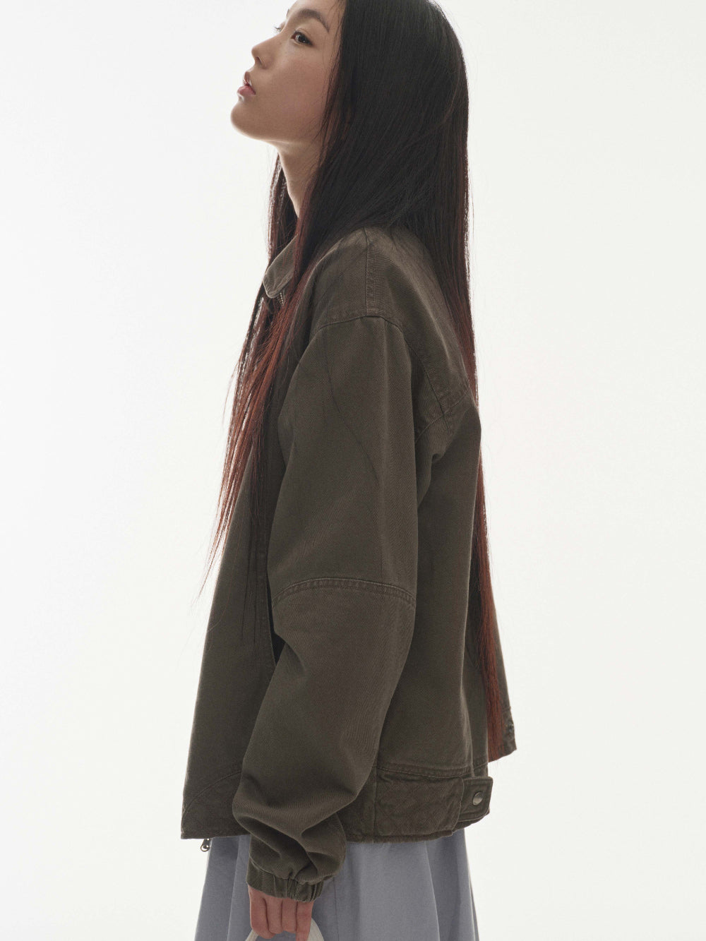 Coyseio - Round Collar Stitch Jacket Cocoa product image 6 | TRAB K-Fashion Australia