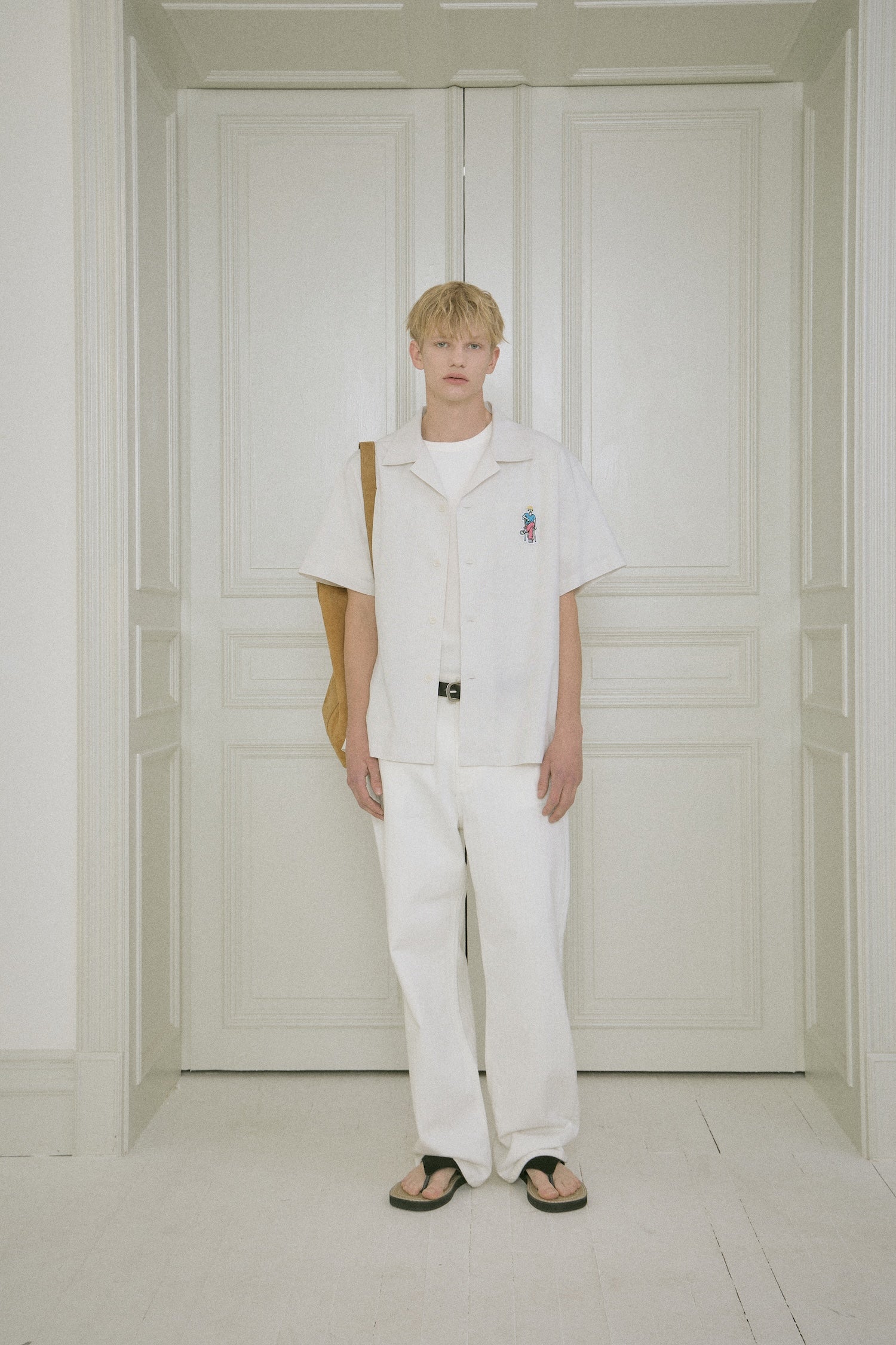 Stu - Embo Stripe Denim Pants (White) product image 9 | TRAB K-Fashion Australia