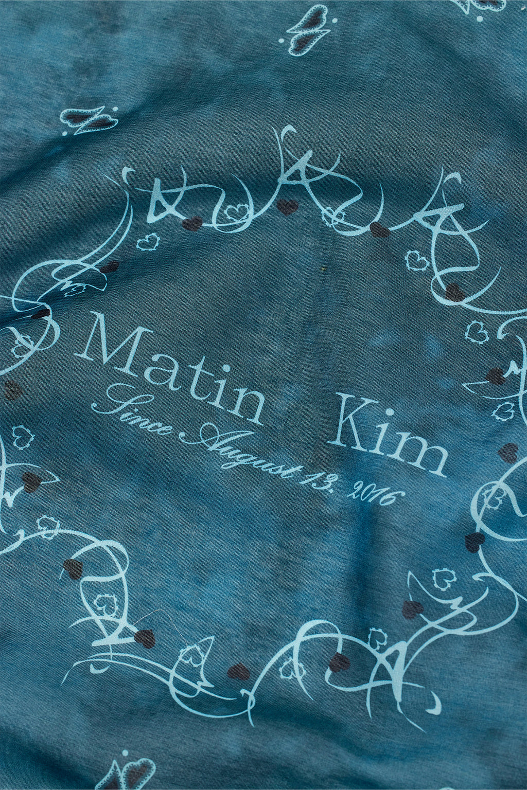Matin Kim - Matin Vintage Printed Bandana (Navy) product image 3 | TRAB K-Fashion Australia