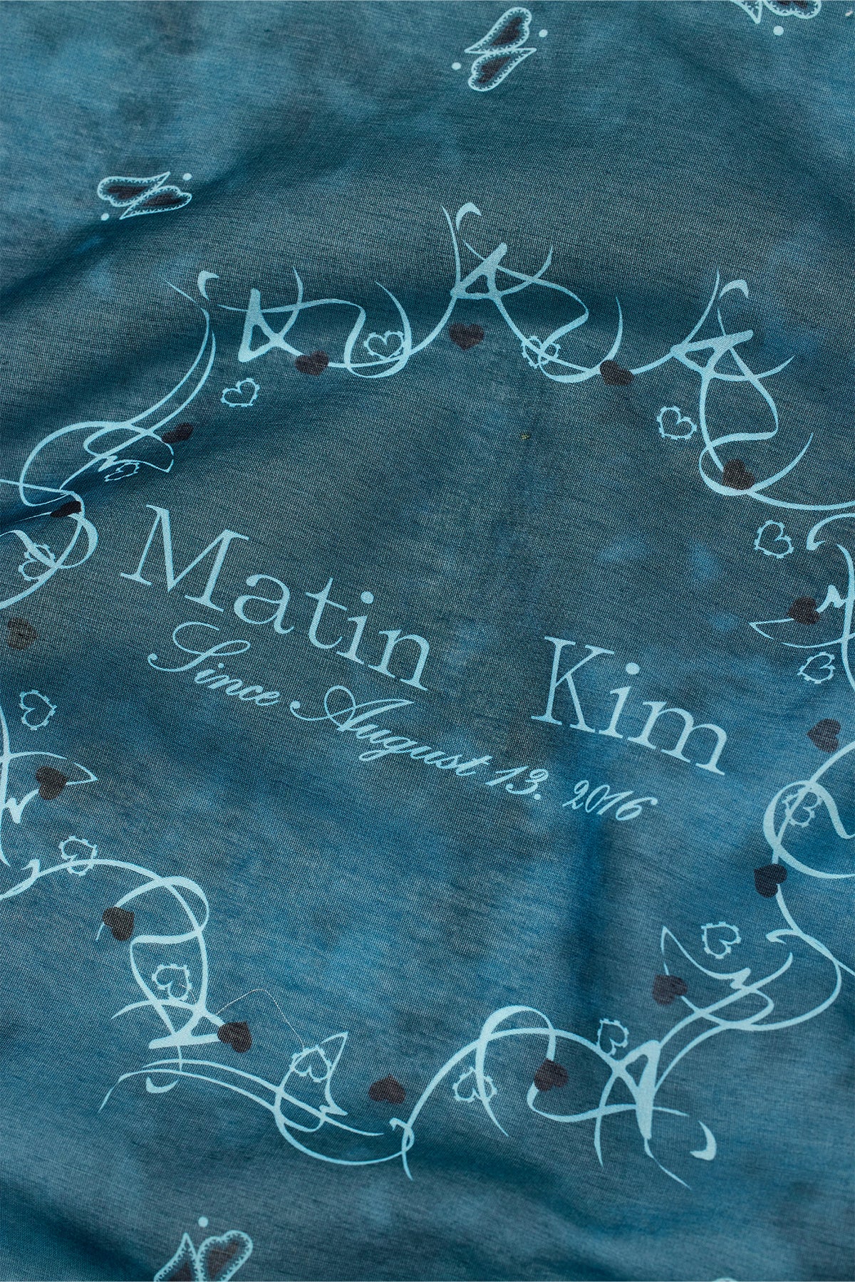 Matin Kim - Matin Vintage Printed Bandana (Navy) product image 3 | TRAB K-Fashion Australia