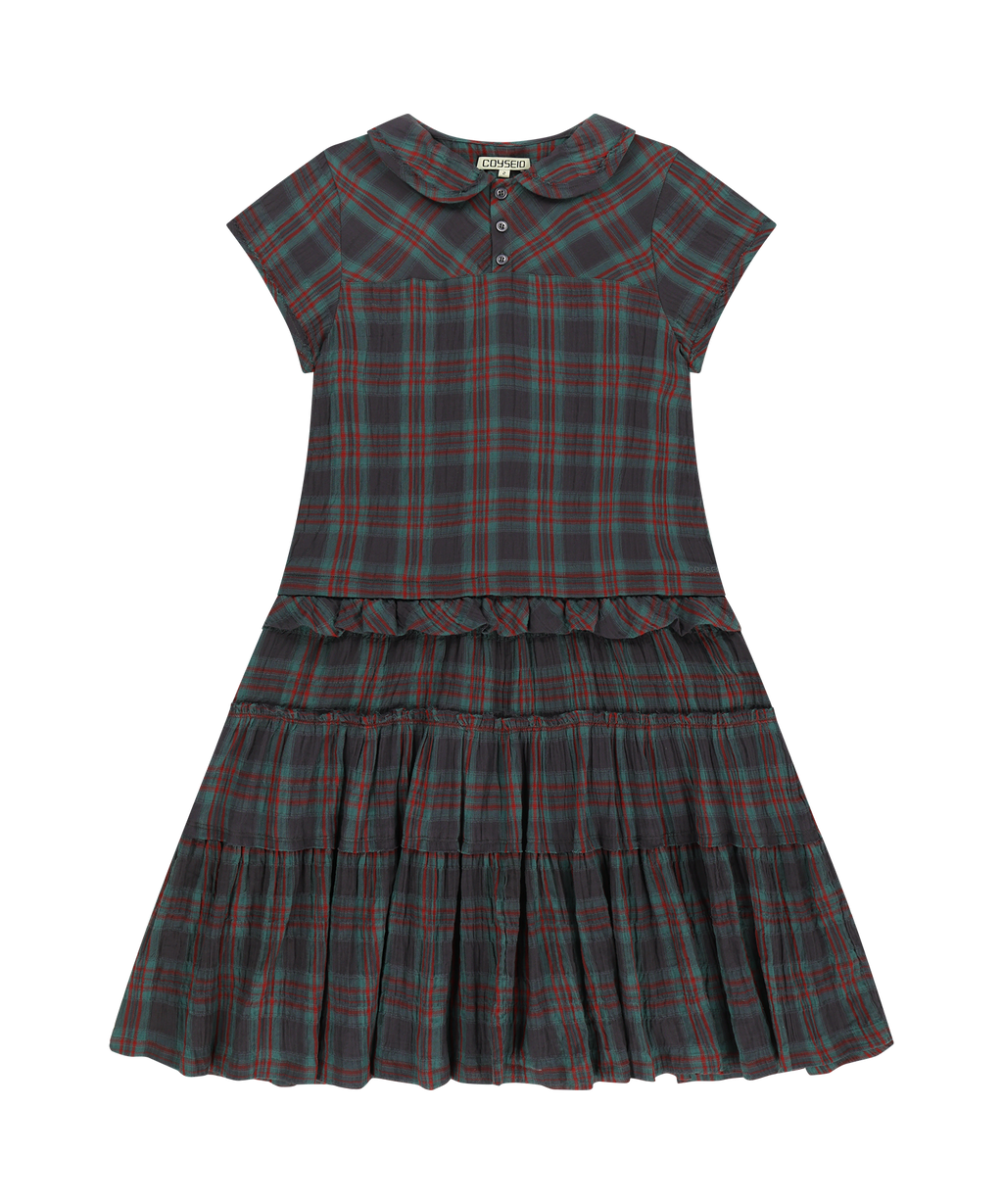 Coyseio - Raw Edge Check One Piece (Purple) product image 1 | TRAB K-Fashion Australia