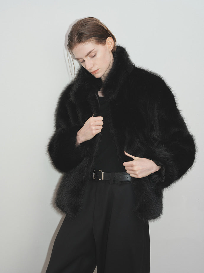 Tonywack - Faux Fur Relaxed Blouson (Black) product image 1 | TRAB K-Fashion Australia