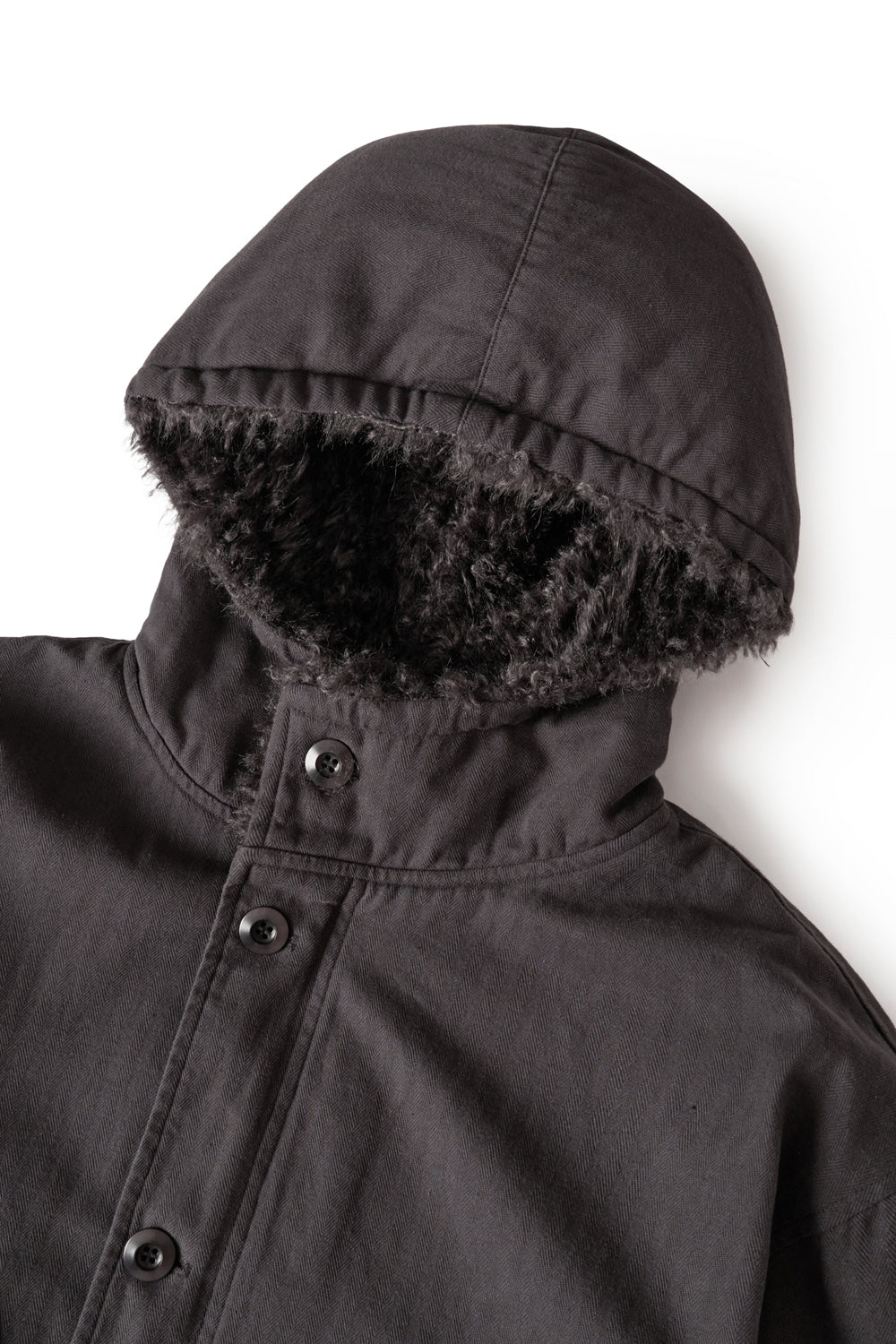Hatchingroom - Hooded Mil Parka (Charcoal) product image 3 | TRAB K-Fashion Australia