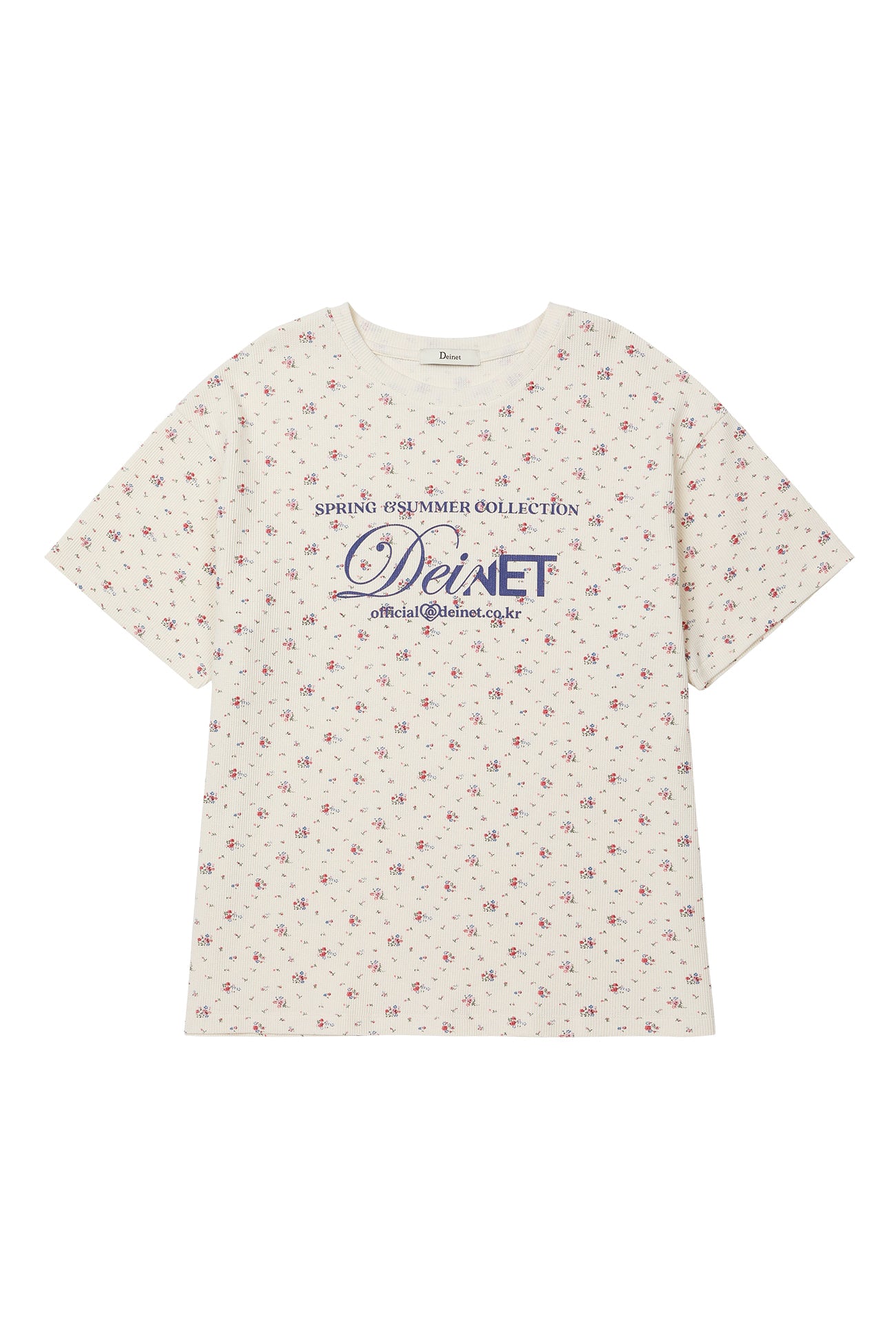 Deinet - Soft Waffle Flower T-Shirt (Ivory) product image 10 | TRAB K-Fashion Australia