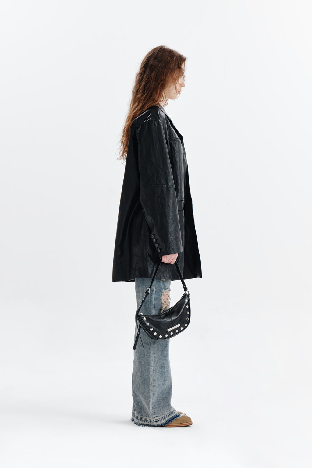 Matin Kim - Semi Boots Cut Damage Denim Pants (Light Blue) product image 6 | TRAB K-Fashion Australia
