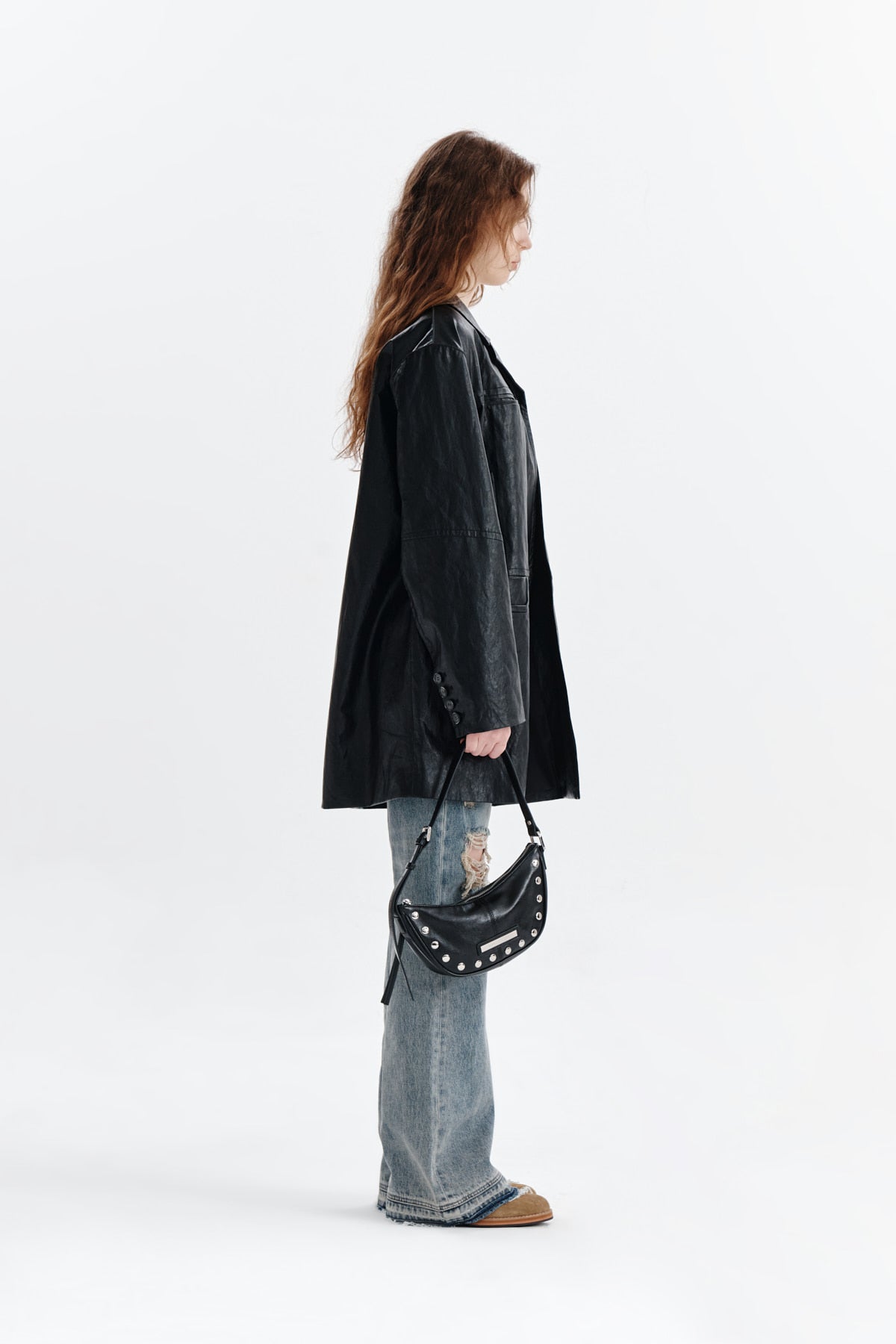 Matin Kim - Semi Boots Cut Damage Denim Pants (Light Blue) product image 6 | TRAB K-Fashion Australia