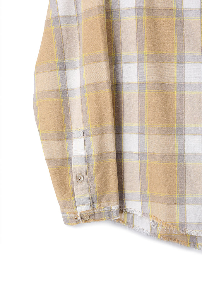 Art if acts - Non Collar French Check Shirt (Desert) product image 11 | TRAB K-Fashion Australia