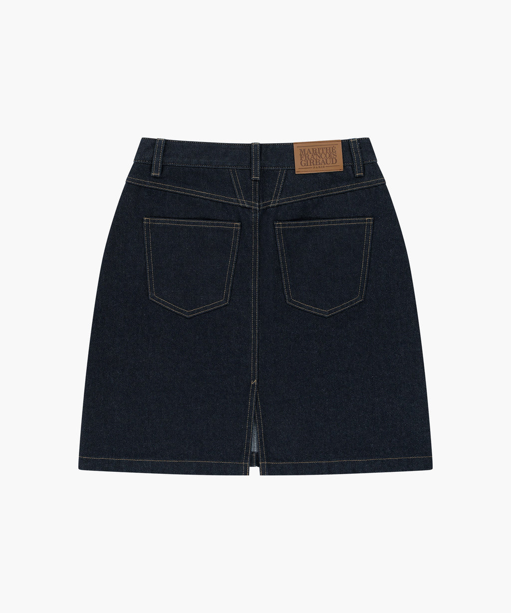 Marithe & Francois Girbaud - [Pre-order – Ships 30 Sep] H-line Denim Skirt (Indigo) product image 2 | TRAB K-Fashion Australia