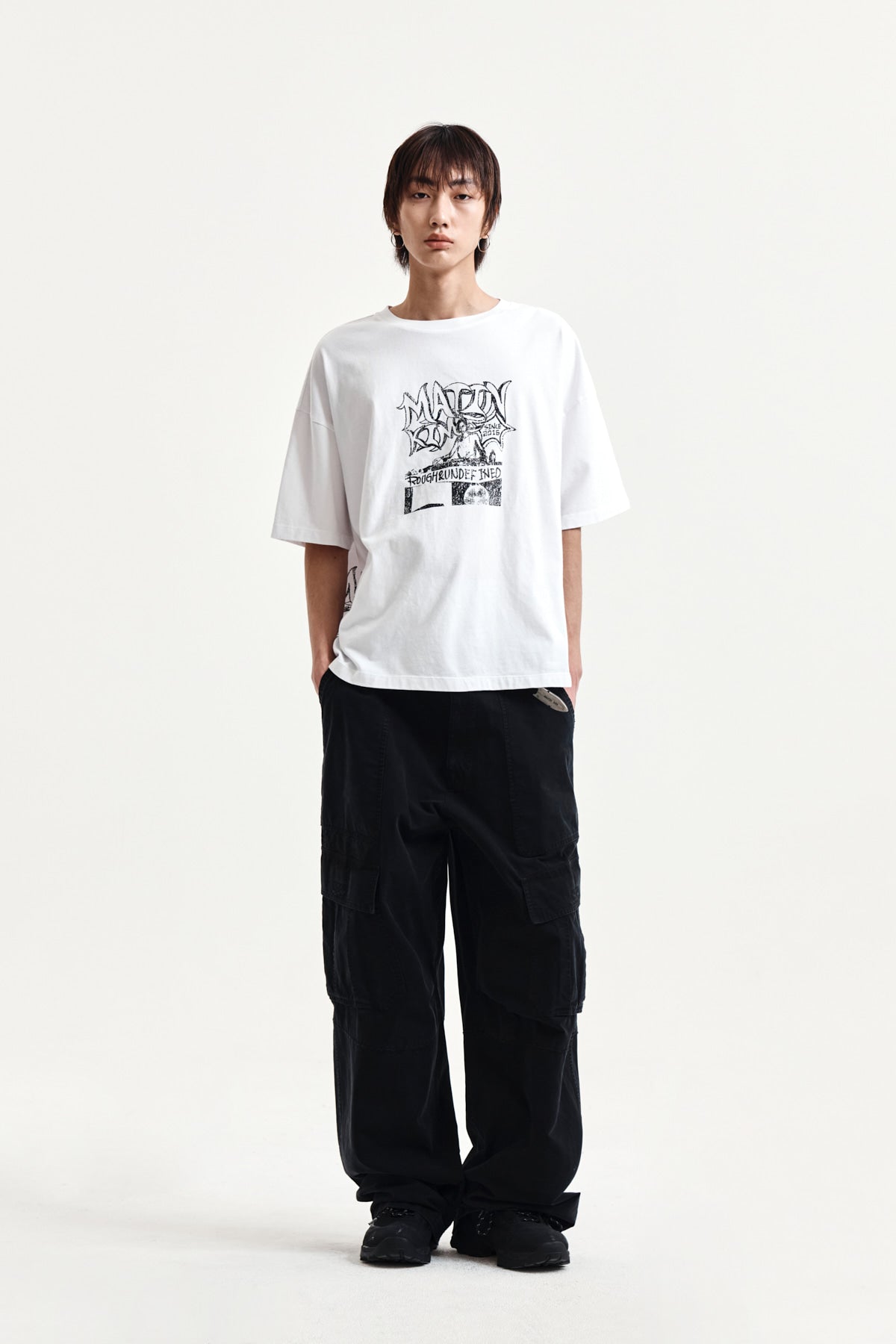 Matin Kim - Vintage Graffiti Artwork Top (White) product image 14 | TRAB K-Fashion Australia
