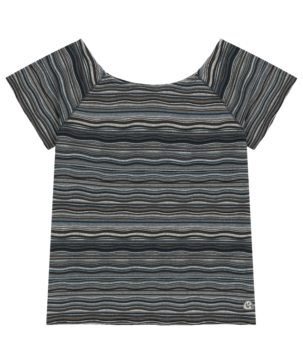 Coyseio - Wave Stripe Knit T-Shirt (Navy) product image 1 | TRAB K-Fashion Australia