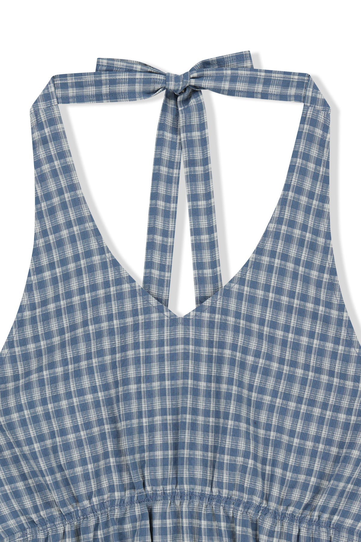 Matin Kim - Halter Neck Shirring Blouse (Blue) product image 3 | TRAB K-Fashion Australia