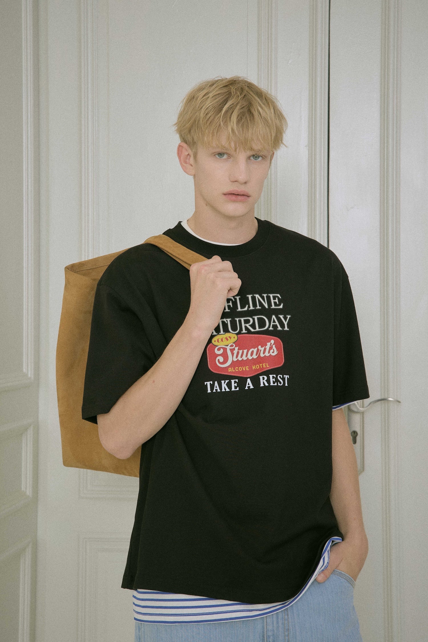STU - Sign Printing T-Shirt (Black) product image 6 | TRAB K-Fashion Australia