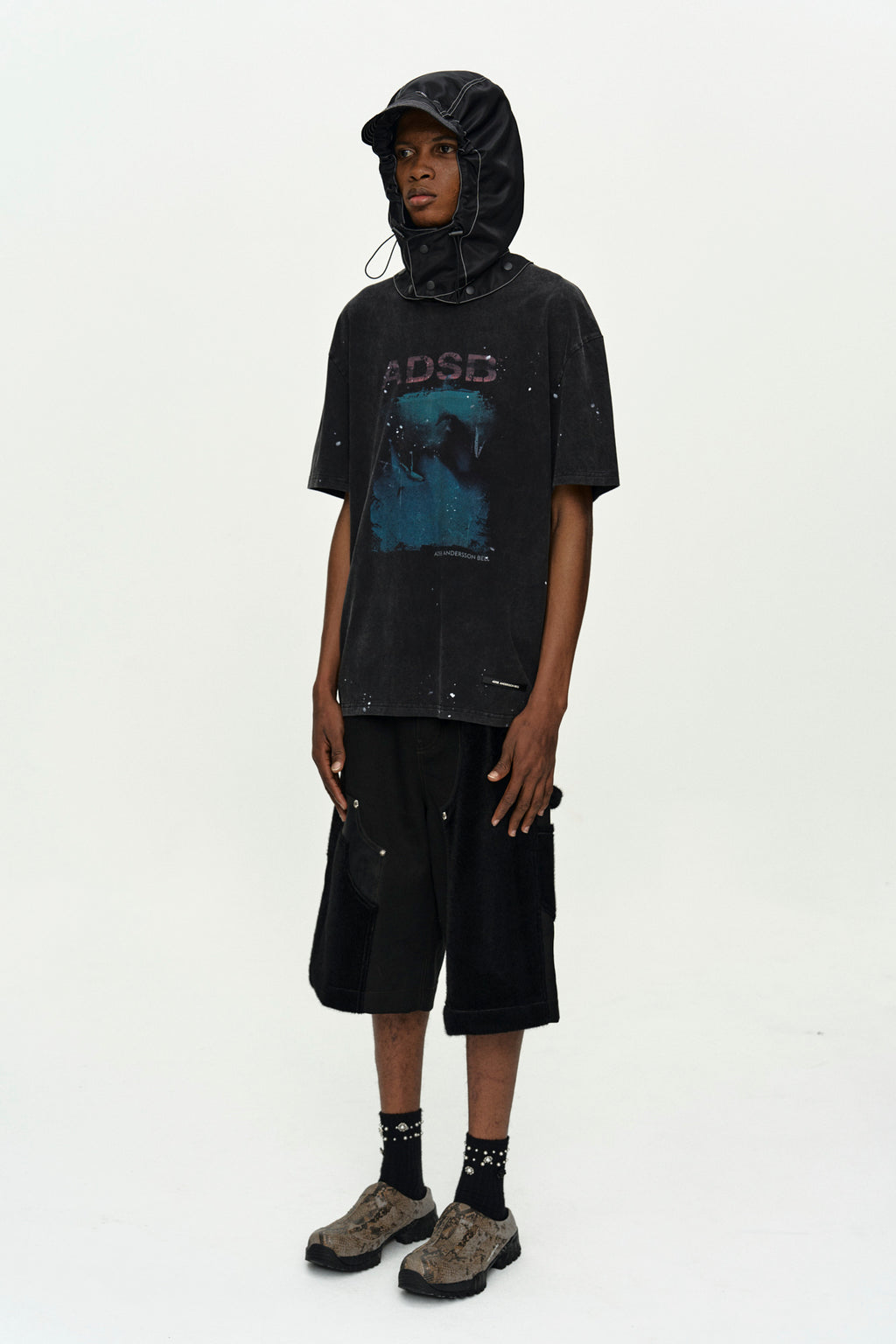 Andersson Bell - [Pre-Order – Ships May 11] Unisex Whale Printed T-Shirt (Charcoal) product image 9 | TRAB K-Fashion Australia