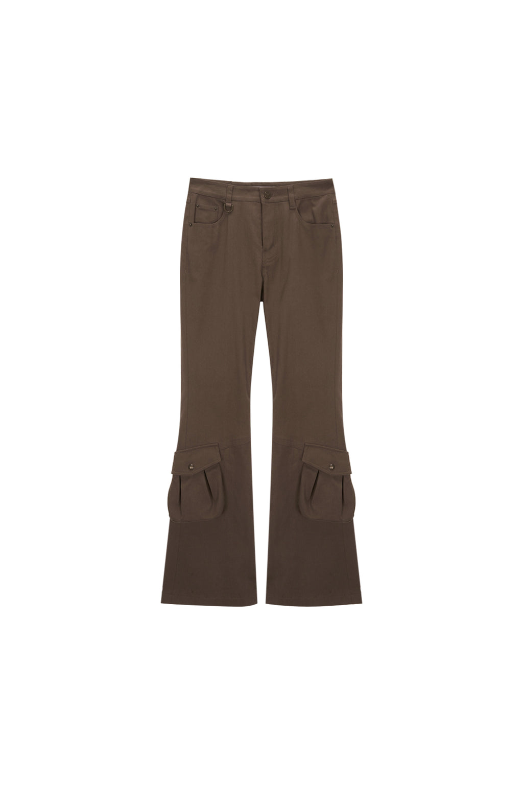Matin Kim - Boots Cut Cargo Pants (Khaki Brown) product image 1 | TRAB K-Fashion Australia