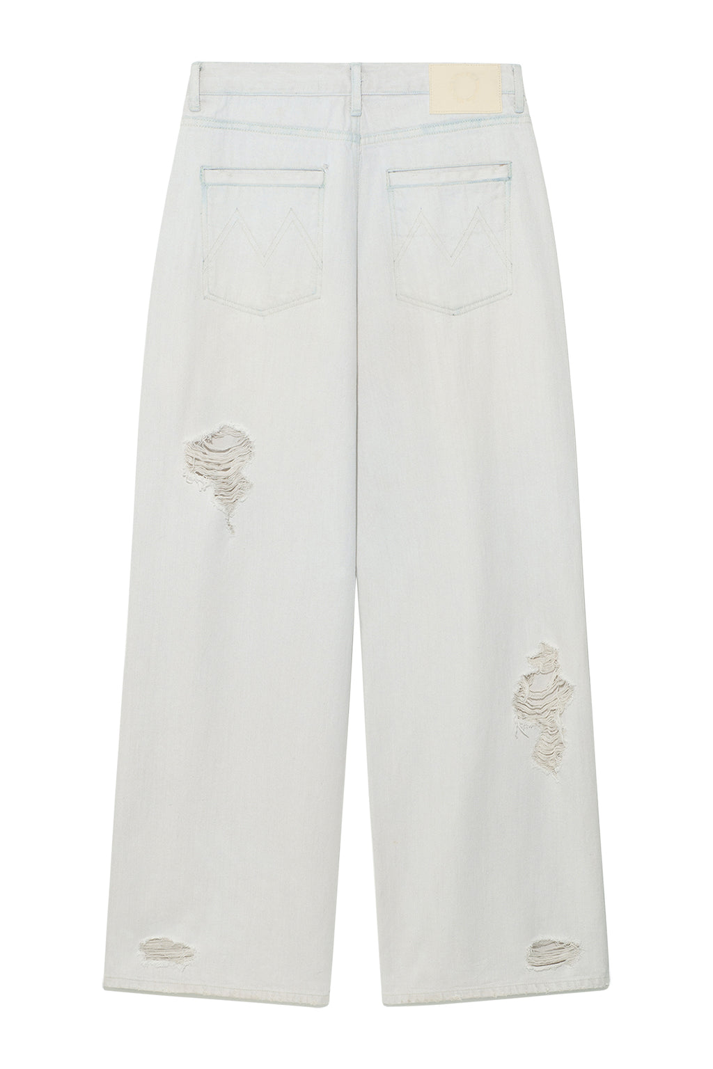 Matin Kim - Damage Point Washed Wide Denim Pants (Light Grey) product image 2 | TRAB K-Fashion Australia