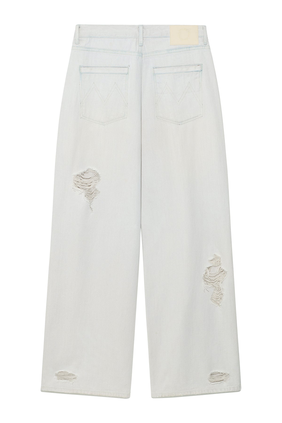 Matin Kim - Damage Point Washed Wide Denim Pants (Light Grey) product image 2 | TRAB K-Fashion Australia