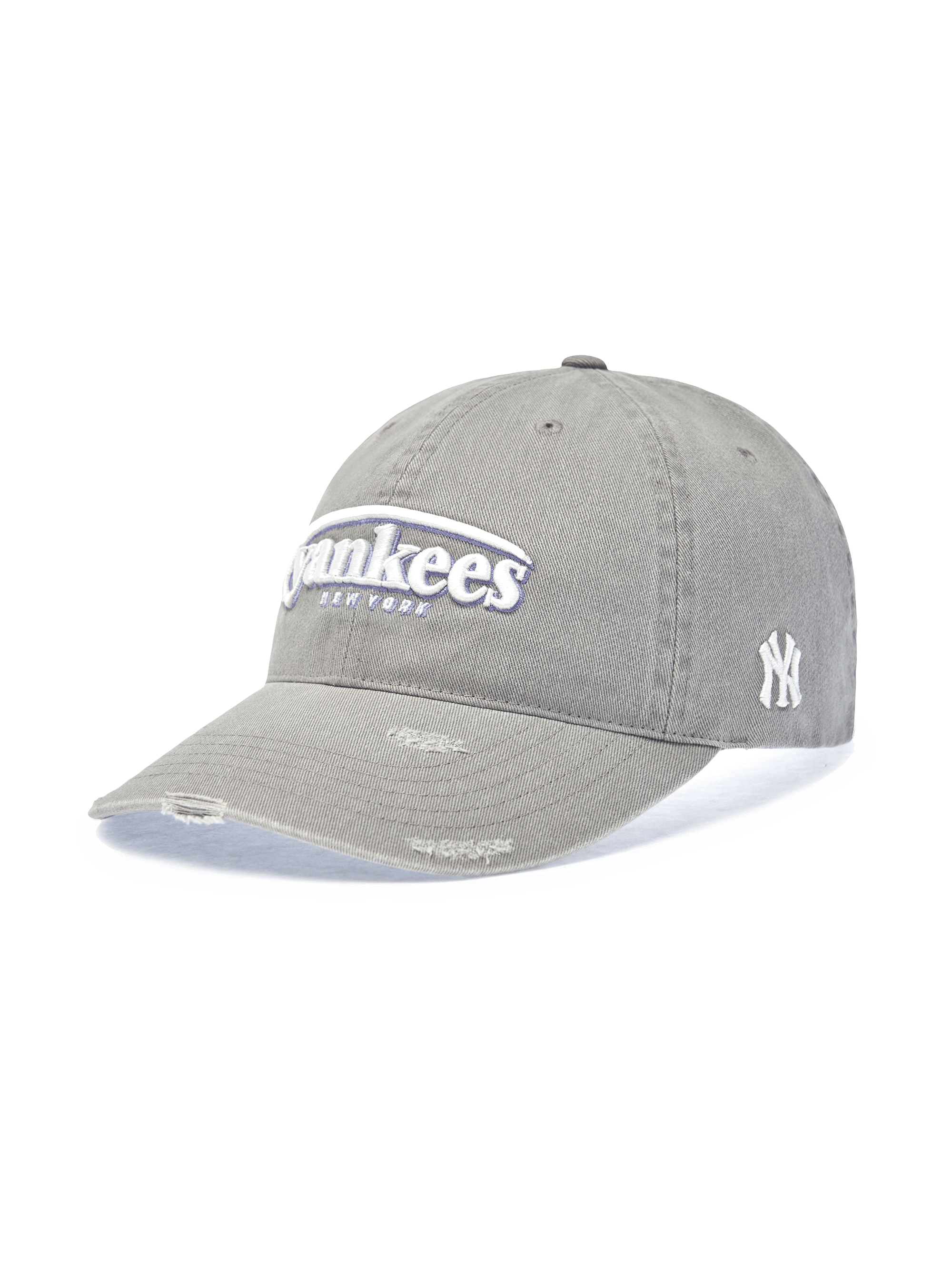 MLB Korea - MLB Vintage Damage Curve Logo Unstructured Ball Cap New York Yankees (Gray) product image 2 | TRAB K-Fashion Australia
