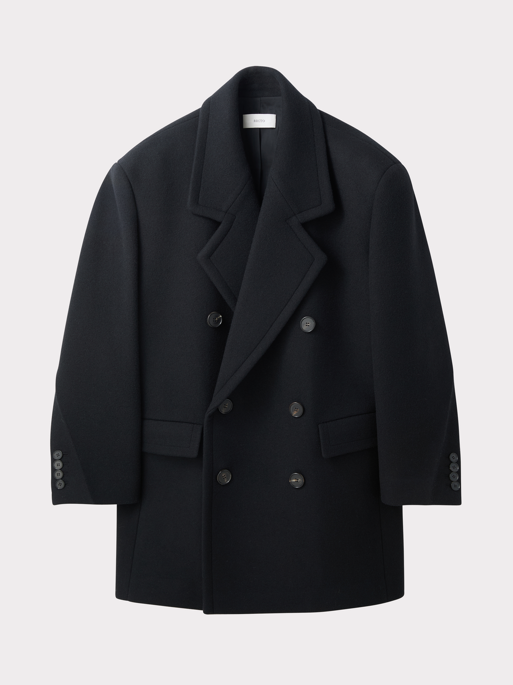 Recto - Double Breasted Half Coat (Black) product image 5 | TRAB K-Fashion Australia