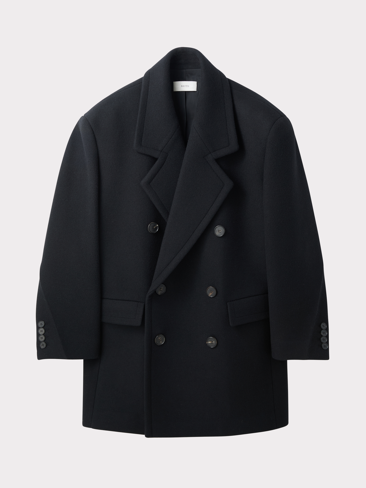 Recto - Double Breasted Half Coat (Black) product image 5 | TRAB K-Fashion Australia