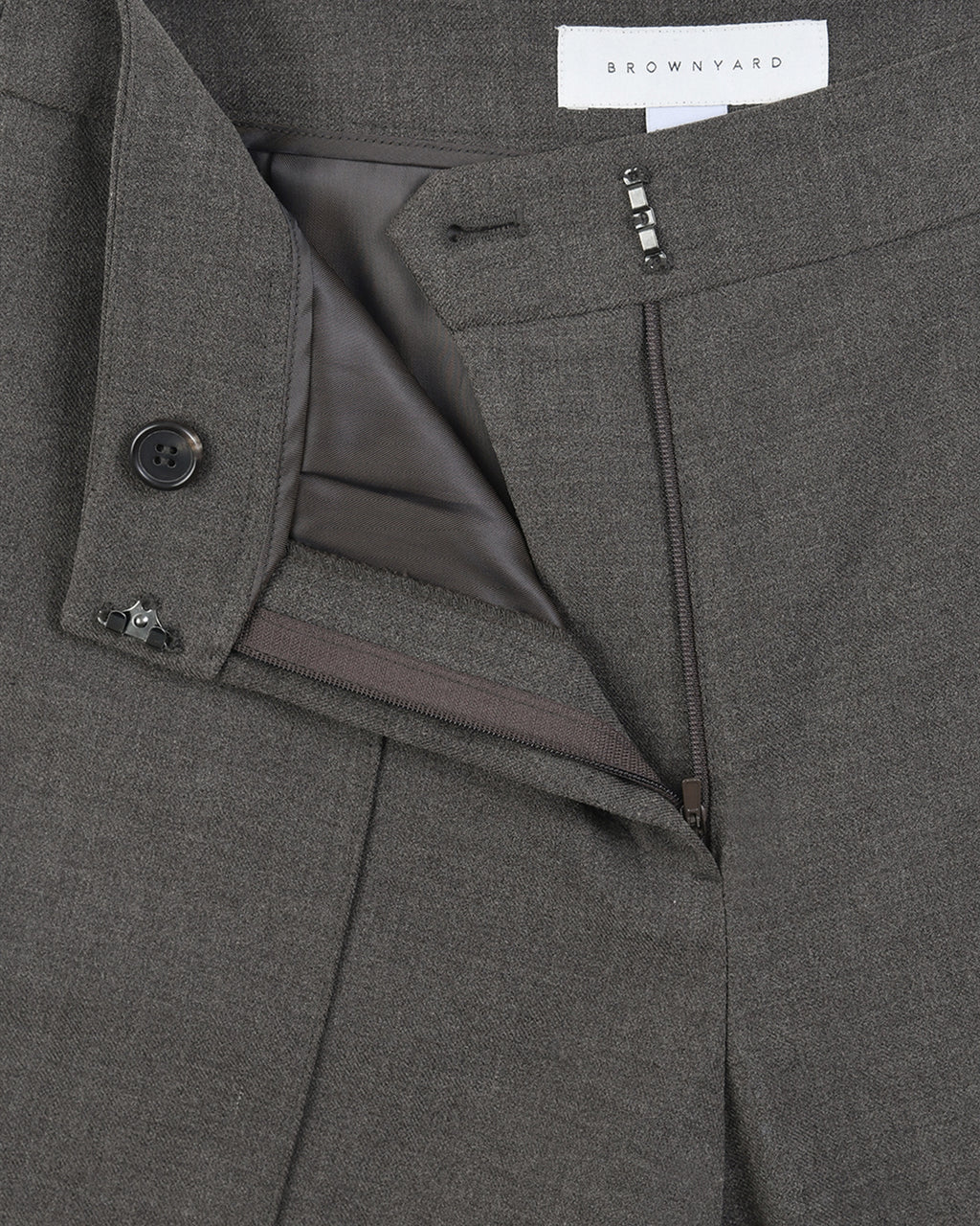 Brownyard - Lowrise Slit Pants (Brown) product image 9 | TRAB K-Fashion Australia