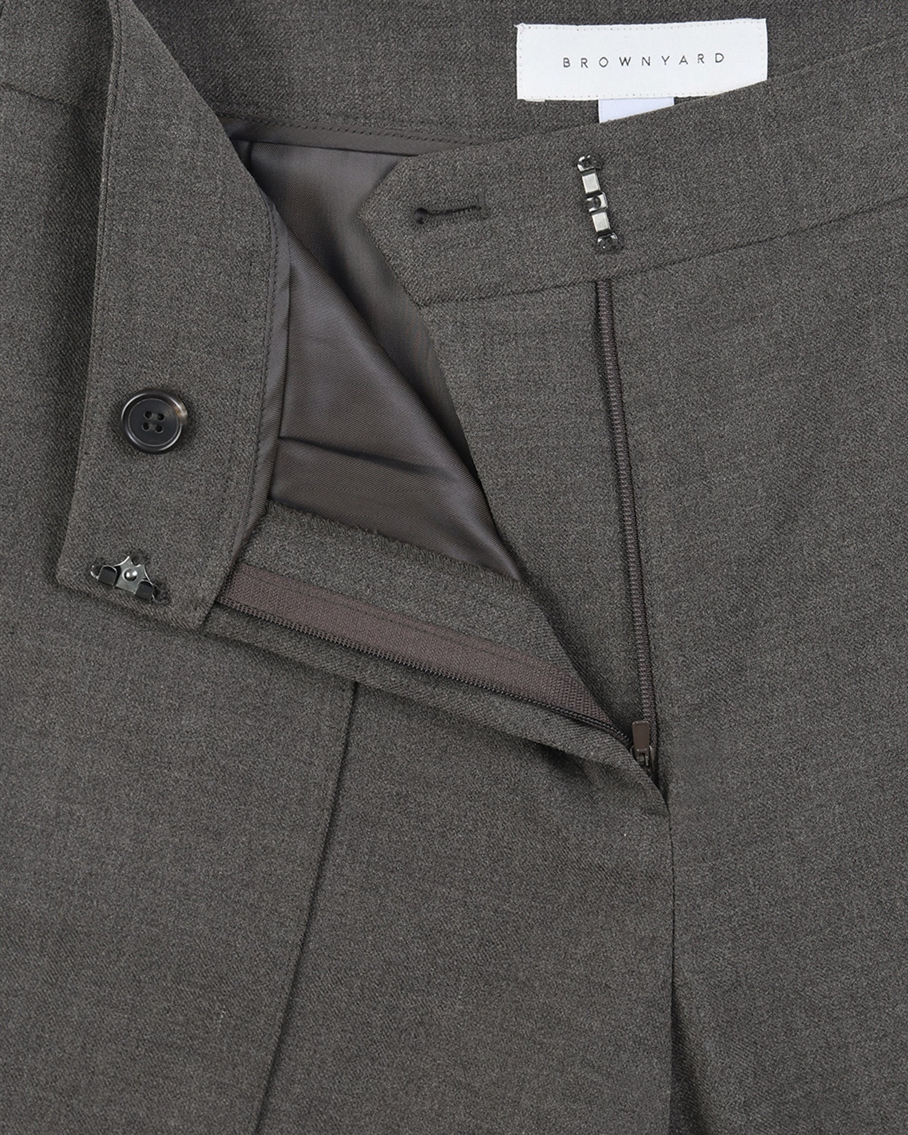 Brownyard - Lowrise Slit Pants (Brown) product image 9 | TRAB K-Fashion Australia