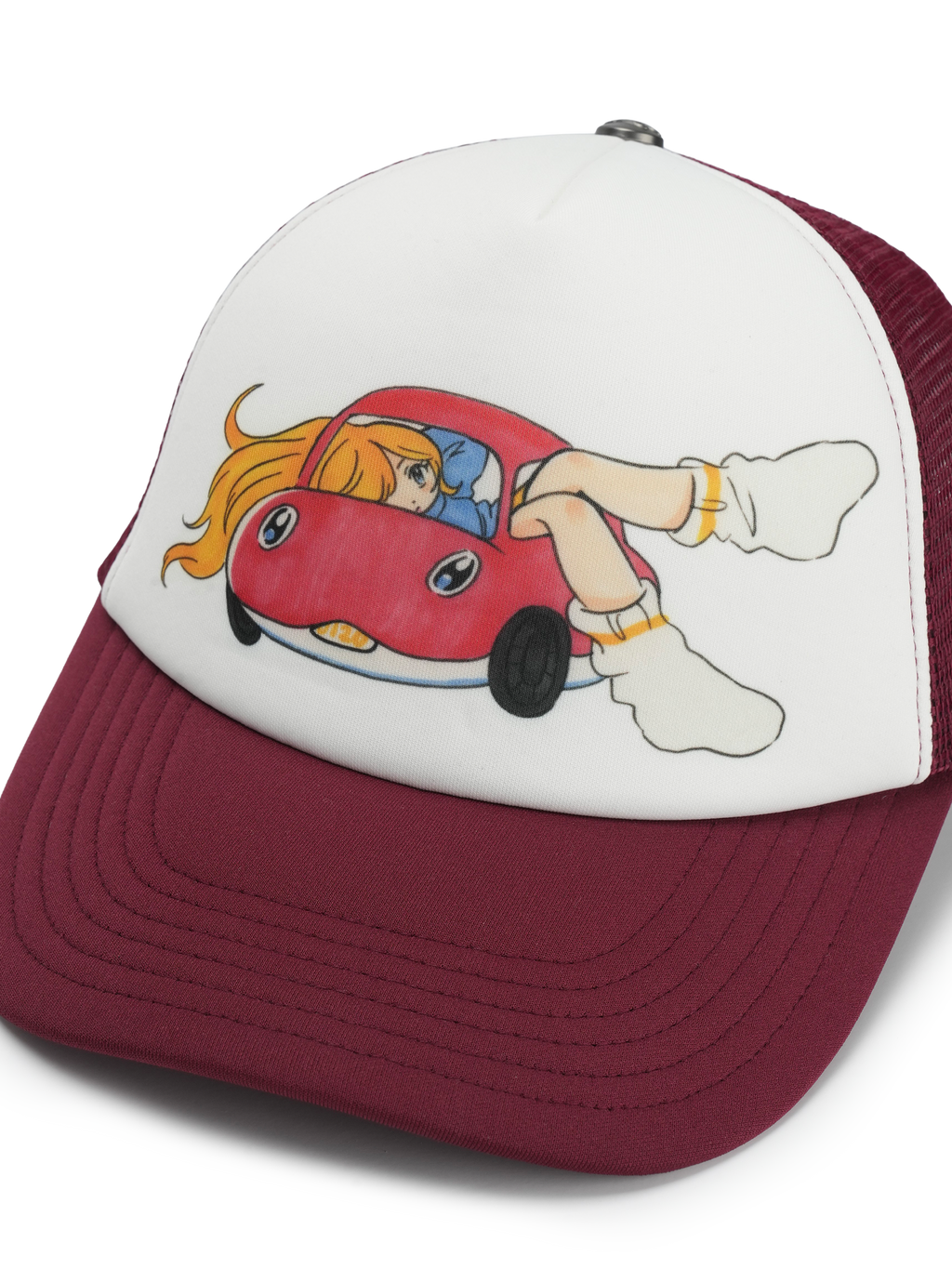 San San Gear - San San X Yuminha Mesh Cap (Wine) product image 5 | TRAB K-Fashion Australia