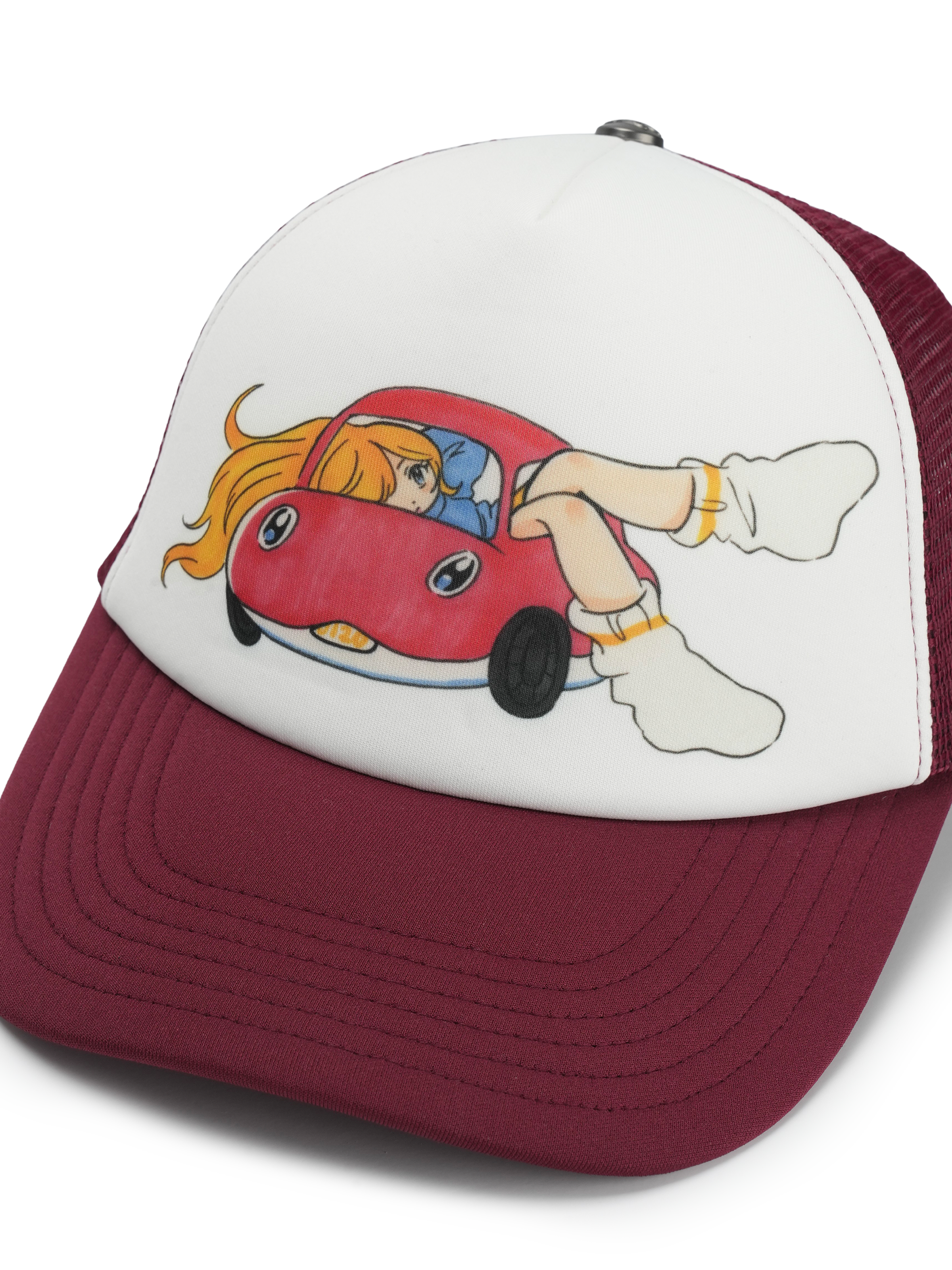 San San Gear - San San X Yuminha Mesh Cap (Wine) product image 5 | TRAB K-Fashion Australia